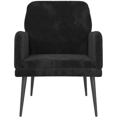 Fauteuil en velours noir Vidaxl 62x79x79 cm - Publicité Fauteuil en velours noir Vidaxl 62x79x79 cm - Publicité