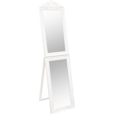 vidaXL Biały 50x200cm Stojące Lustro - Lustro vidaXL Biały 50x200cm Stojące Lustro - Lustro