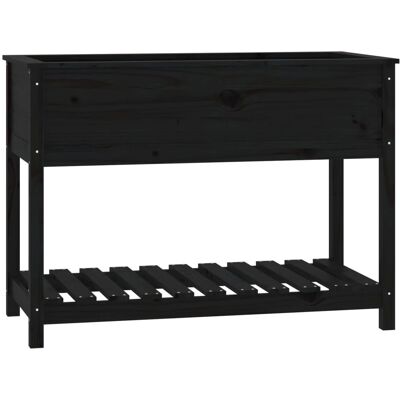 vidaXL Pflanzgefäß aus Massivholz Kiefer mit Regal - Pflanzbeet vidaXL Pflanzgefäß aus Massivholz Kiefer mit Regal - Pflanzbeet