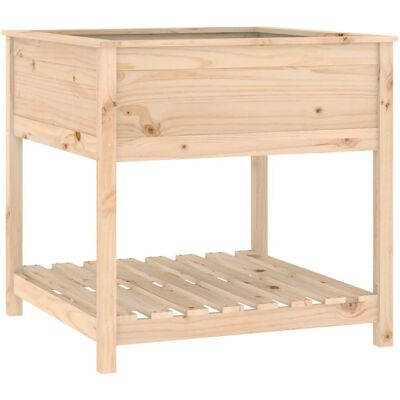 vidaXL dennenhouten plantenbak met plank - Tuin decoratie vidaXL dennenhouten plantenbak met plank - Tuin decoratie