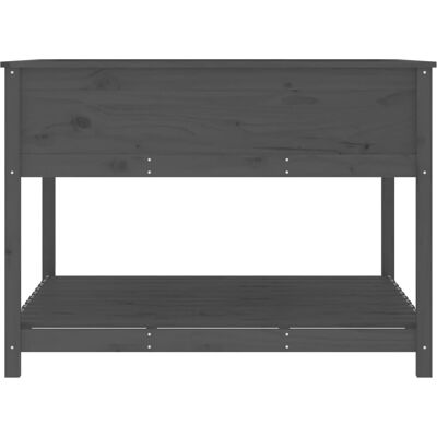vidaXL Massief dennenhouten plantenbak met plank - Plantenbak met plank - Tuin plantenbak - Rustieke houten tuinbed vidaXL Massief dennenhouten plantenbak met plank - Plantenbak met plank - Tuin plantenbak - Rustieke houten tuinbed
