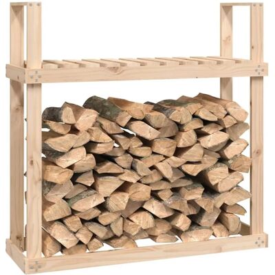 vidaXL Étagère à Bois en Pin Massif - Rangement de Bois - Publicité vidaXL Étagère à Bois en Pin Massif - Rangement de Bois - Publicité