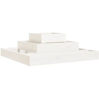 vidaXL Weiße Kiefer Pflanzgefäß 80x80x27 cm - Pflanzgefäß vidaXL Weiße Kiefer Pflanzgefäß 80x80x27 cm - Pflanzgefäß