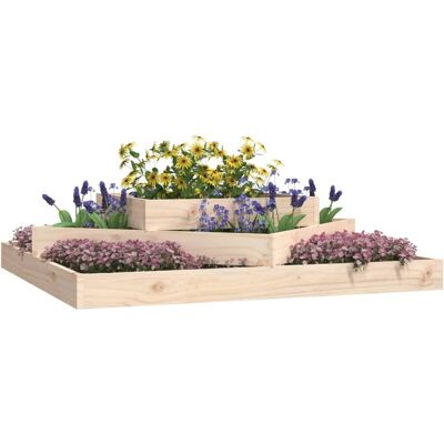 vidaXL Kiefernholz Pflanzkübel - 112x112x27 cm - Gartendekor vidaXL Kiefernholz Pflanzkübel - 112x112x27 cm - Gartendekor