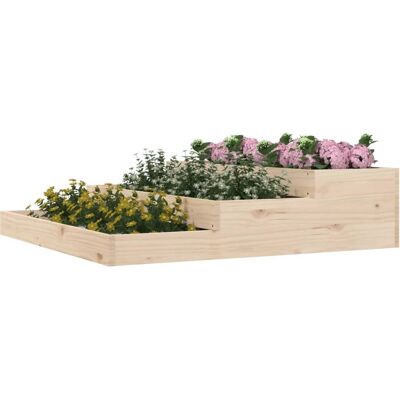 vidaXL Pflanzkübel aus Massivholz Kiefer - 107x107x27 cm, Braun vidaXL Pflanzkübel aus Massivholz Kiefer - 107x107x27 cm, Braun