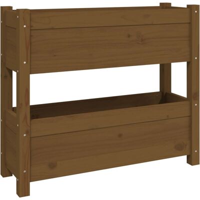 vidaXL Macetero de madera maciza 77x25x66 cm vidaXL Macetero de madera maciza 77x25x66 cm