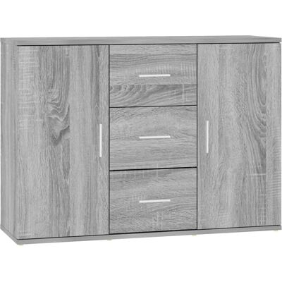 MAISONCHIC Credenza - Grau Sonoma - 2 Türen, 3 Schubladen - Credenza MAISONCHIC Credenza - Grau Sonoma - 2 Türen, 3 Schubladen - Credenza