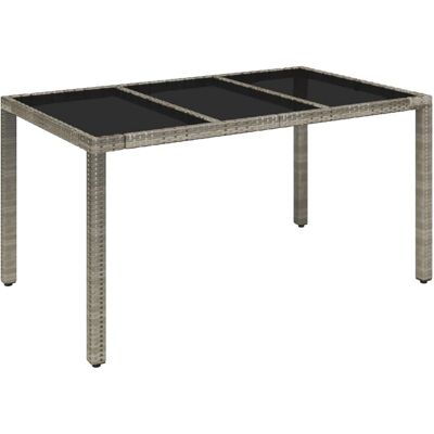 vidaXL 319900 Rattan Gartentisch - Garten Tafel, Außen, Grau vidaXL 319900 Rattan Gartentisch - Garten Tafel, Außen, Grau