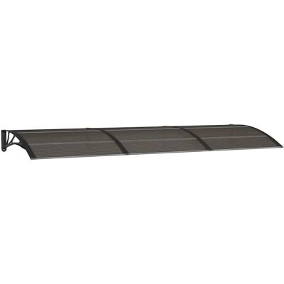 vidaXL Deur Overkapping Zwart Bruin 300x100 cm Polycarbonaat - Deur Overkapping vidaXL Deur Overkapping Zwart Bruin 300x100 cm Polycarbonaat - Deur Overkapping