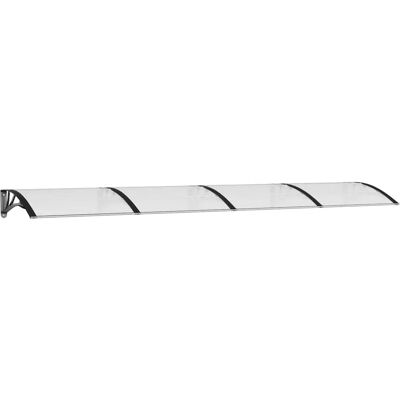 vidaXL Auvent de Porte en Polycarbonate Noir et Transparent 350x80cm - Publicité vidaXL Auvent de Porte en Polycarbonate Noir et Transparent 350x80cm - Publicité