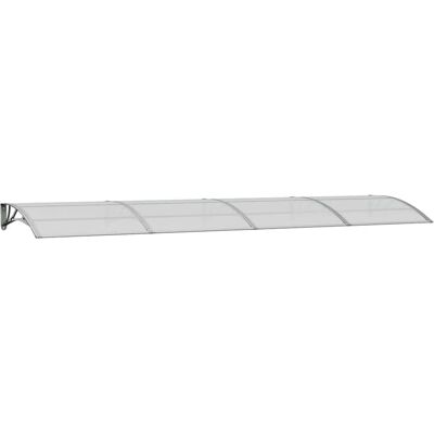 vidaXL Türvordach Grau 400x100 cm Polycarbonat - Türvordach vidaXL Türvordach Grau 400x100 cm Polycarbonat - Türvordach
