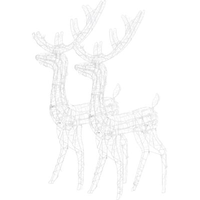 vidaXL Kerstdecoratie Rendieren - 2 stuks - 120 cm - Wit vidaXL Kerstdecoratie Rendieren - 2 stuks - 120 cm - Wit