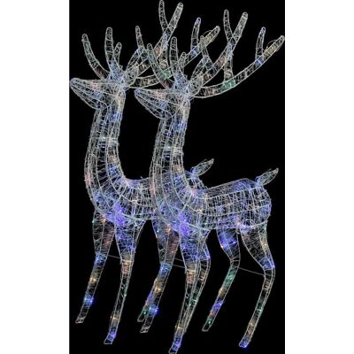 vidaXL Rentier Weihnachtsdekoration - Mehrfarbig - 180cm - 2 Stk vidaXL Rentier Weihnachtsdekoration - Mehrfarbig - 180cm - 2 Stk