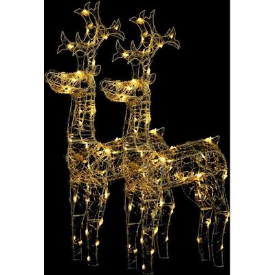 Décoration de Noël Renne vidaXL - Acrylique résistante aux intempéries, 2 pièces, Blanc chaud - Publicité Décoration de Noël Renne vidaXL - Acrylique résistante aux intempéries, 2 pièces, Blanc chaud - Publicité
