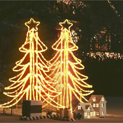 vidaXL - vidaXL974894 - blanco cálido - 87x87x93 cm - 2 piezas - Figura árbol Navidad vidaXL - vidaXL974894 - blanco cálido - 87x87x93 cm - 2 piezas - Figura árbol Navidad