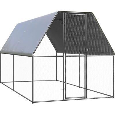 vidaXL Kippenkooi 2x4x2 m Gegalvaniseerd Staal vidaXL Kippenkooi 2x4x2 m Gegalvaniseerd Staal