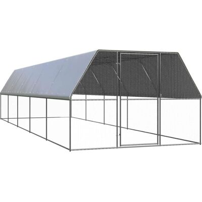 vidaXL Udendørs hønsegård 3x10x2 m Galvaniseret stål vidaXL Udendørs hønsegård 3x10x2 m Galvaniseret stål