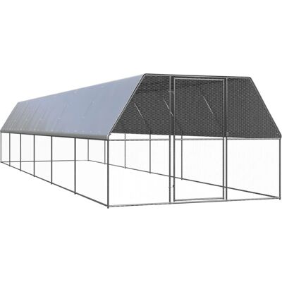 vidaXL Nova - Galvaniseret stål hønsehus 3x12x2 m vidaXL Nova - Galvaniseret stål hønsehus 3x12x2 m