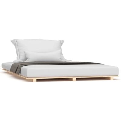vidaXL Bedframe - Massief dennenhout - 150x200cm - Bedbodem - Bruin vidaXL Bedframe - Massief dennenhout - 150x200cm - Bedbodem - Bruin