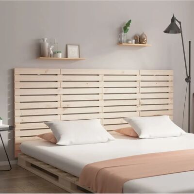 vidaXL Wand-Kopfteil Massiv Kiefer Natur - Schlafzimmer Dekor vidaXL Wand-Kopfteil Massiv Kiefer Natur - Schlafzimmer Dekor