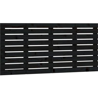 vidaXL Kopfteil Schwarz - Wandmontage - 126x3x63 cm - Kopfteil vidaXL Kopfteil Schwarz - Wandmontage - 126x3x63 cm - Kopfteil