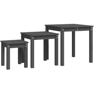 vidaXL 824975 Stapelbare Kiefernholz Nests-Tische - Kaffee/Beistell/Endtisch vidaXL 824975 Stapelbare Kiefernholz Nests-Tische - Kaffee/Beistell/Endtisch