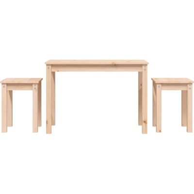 vidaXL Stapelbare Tische 3er Set aus Massivkiefer - Platzsparend & Modern vidaXL Stapelbare Tische 3er Set aus Massivkiefer - Platzsparend & Modern