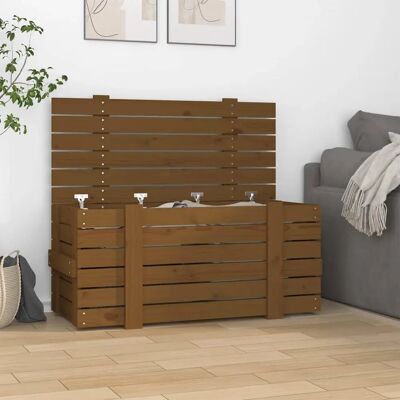 vidaXL Boîte de rangement en pin massif Marron miel - Boîte de rangement - Publicité vidaXL Boîte de rangement en pin massif Marron miel - Boîte de rangement - Publicité