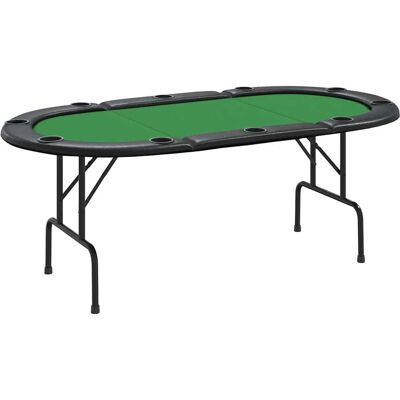 vidaXL Pokerpöytä 206x106x75 cm Vihreä 10 Peliä varten vidaXL Pokerpöytä 206x106x75 cm Vihreä 10 Peliä varten
