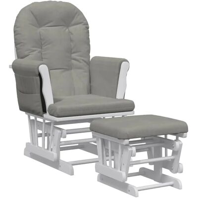 VidaXL Schaukelstuhl - Moderner Gleiter mit Hocker VidaXL Schaukelstuhl - Moderner Gleiter mit Hocker