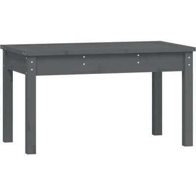 vidaXL Gartentisch Grau 80x44x45 cm Massives Kiefernholz - Gartenbank vidaXL Gartentisch Grau 80x44x45 cm Massives Kiefernholz - Gartenbank