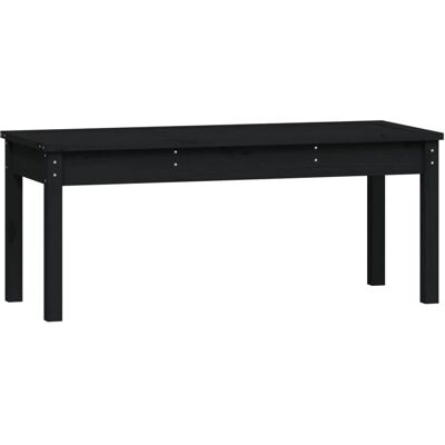 vidaXL Schwarze Kiefer Gartensitzbank 109x44x45 cm Outdoor vidaXL Schwarze Kiefer Gartensitzbank 109x44x45 cm Outdoor