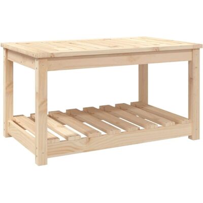 vidaXL Gartentisch Weiß Massives Kiefernholz Outdoor Tisch vidaXL Gartentisch Weiß Massives Kiefernholz Outdoor Tisch