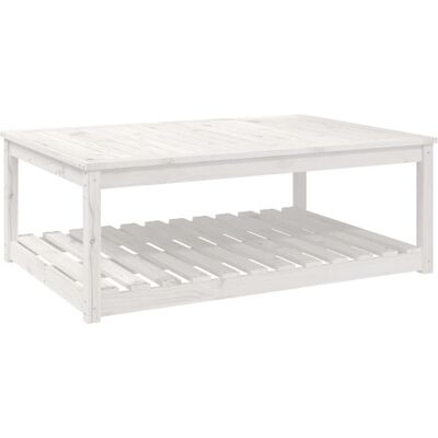 vidaXL Tuin Tafel Wit Massief Dennenhout - 121x82,5x45 cm - Tuinmeubilair vidaXL Tuin Tafel Wit Massief Dennenhout - 121x82,5x45 cm - Tuinmeubilair