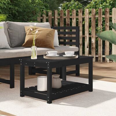 vidaXL Gartentisch Schwarz 82,5x50,5x45 cm Kiefer vidaXL Gartentisch Schwarz 82,5x50,5x45 cm Kiefer