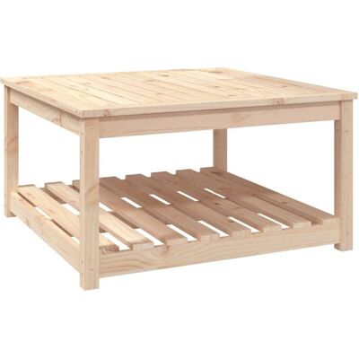 vidaXL Gartentisch Weiß Massivholz Kiefer - Gartentisch vidaXL Gartentisch Weiß Massivholz Kiefer - Gartentisch