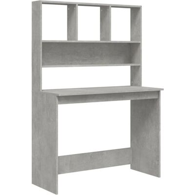 vidaXL Schreibtisch mit Regalen Beton Grau 102x45x148 cm - Schreibtisch mit Regalen vidaXL Schreibtisch mit Regalen Beton Grau 102x45x148 cm - Schreibtisch mit Regalen
