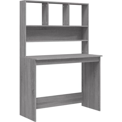 vidaXL 823006 Schreibtisch mit Regalen Grau Sonoma - Schreibtisch vidaXL 823006 Schreibtisch mit Regalen Grau Sonoma - Schreibtisch