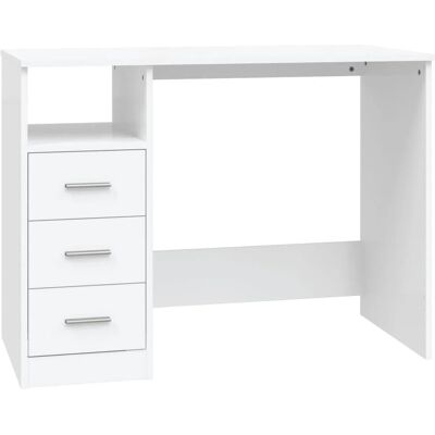vidaXL Schreibtisch mit Schubladen Weiß - Schreibtisch vidaXL Schreibtisch mit Schubladen Weiß - Schreibtisch