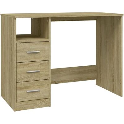 vidaXL Sonoma Eiche Schreibtisch mit Schubladen - Büromöbel vidaXL Sonoma Eiche Schreibtisch mit Schubladen - Büromöbel