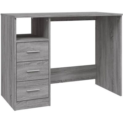 vidaXL 823038 Moderne Grijze Sonoma Bureau met Laden - Bureau vidaXL 823038 Moderne Grijze Sonoma Bureau met Laden - Bureau