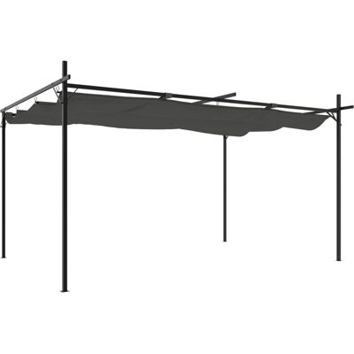 Pergola Maisonchic avec Tête Rétractable Grise - Ombrage Extérieur Pergola Maisonchic avec Tête Rétractable Grise - Ombrage Extérieur