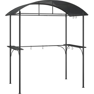 vidaXL Pabellón grillowy z półkami bocznymi - Stal - Antracyt - 220x115x230cm - Osłona BBQ vidaXL Pabellón grillowy z półkami bocznymi - Stal - Antracyt - 220x115x230cm - Osłona BBQ