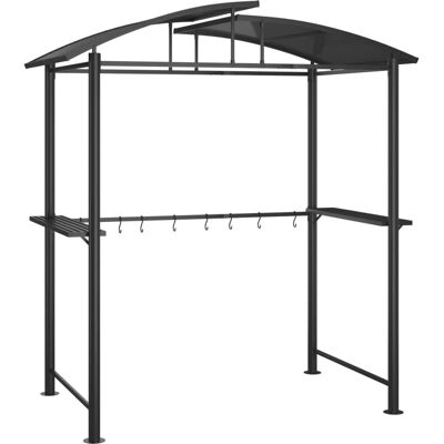 Vidaxl Stalowa Pergola do Grilla z Półkami - 210x114x230 cm, Antracyt Vidaxl Stalowa Pergola do Grilla z Półkami - 210x114x230 cm, Antracyt