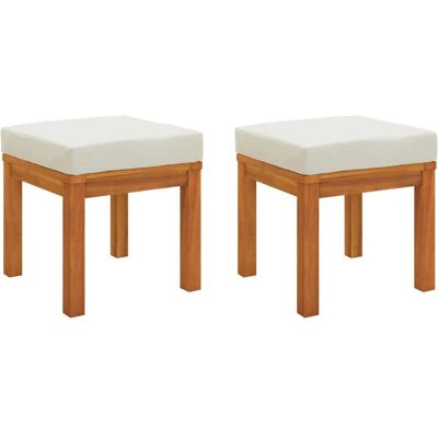 VidaXL Pouffe - Akazien Gartensitz mit Kissen VidaXL Pouffe - Akazien Gartensitz mit Kissen