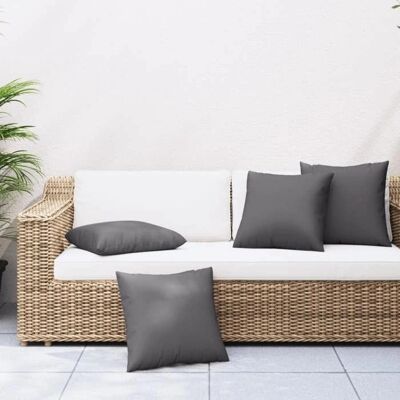 vidaXL Polštáře na pohovku 4 ks antracitová 40x40 cm látka - Sofa-Kissen vidaXL Polštáře na pohovku 4 ks antracitová 40x40 cm látka - Sofa-Kissen