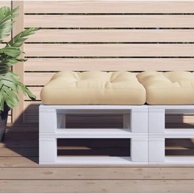 vidaXL Palettenkissen - Beige - 50x50x12 cm - Innen- und Außenbereich vidaXL Palettenkissen - Beige - 50x50x12 cm - Innen- und Außenbereich