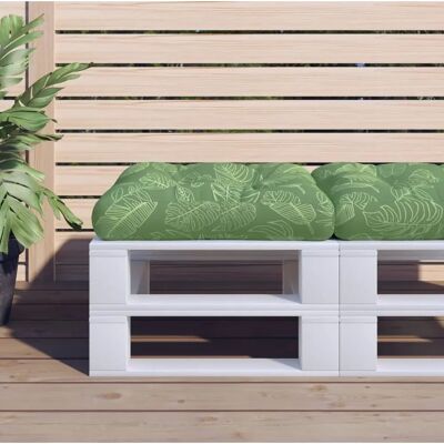 vidaXL Pallet Cushion - 60x60x12 cm - Blätter Muster vidaXL Pallet Cushion - 60x60x12 cm - Blätter Muster