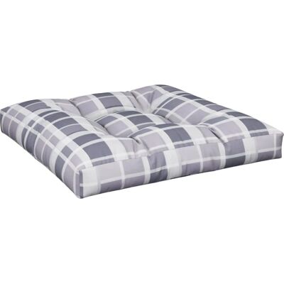 vidaXL Palettenkissen - Grau Karo - 70x70x12 cm - Pallet cushion vidaXL Palettenkissen - Grau Karo - 70x70x12 cm - Pallet cushion