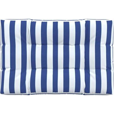 vidaXL Palletkussen Blauw-Wit Gestreept - Voor Buiten & Binnen vidaXL Palletkussen Blauw-Wit Gestreept - Voor Buiten & Binnen